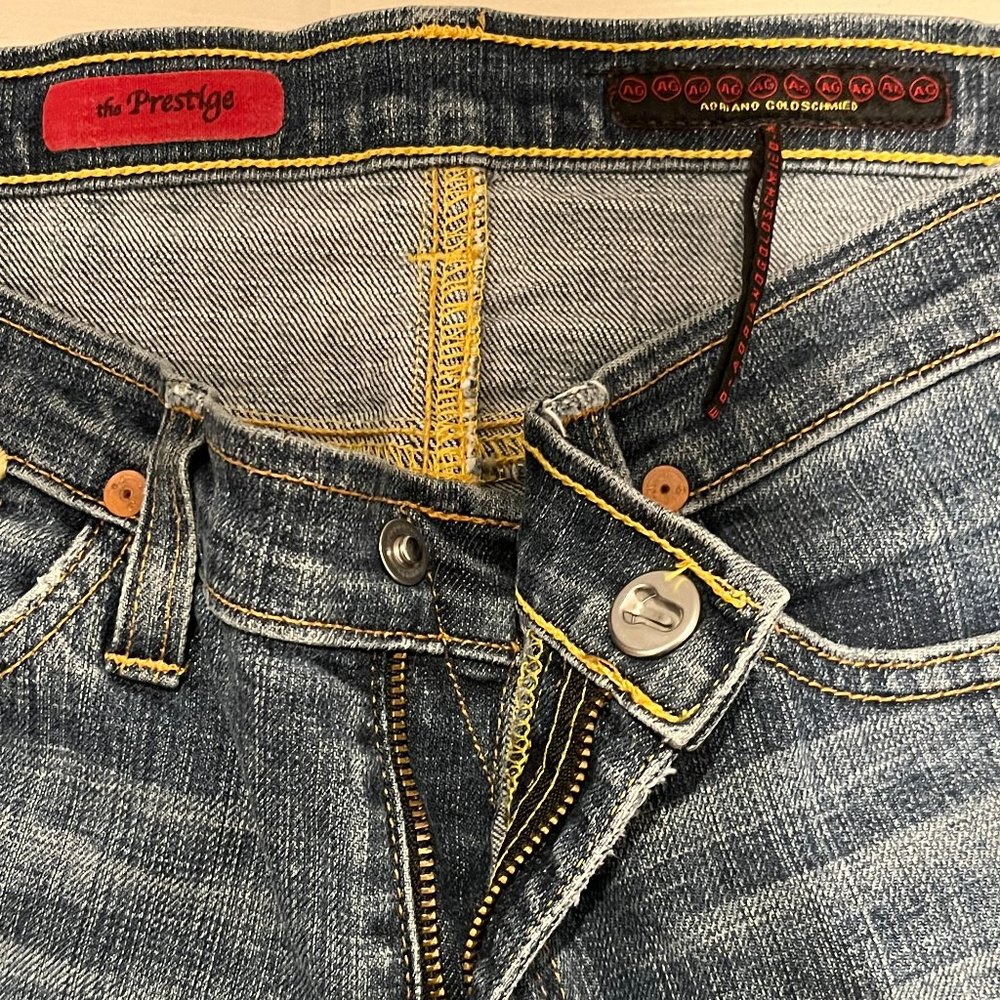 AG Adriano Goldschmied "The Prestige" Boot Cut Jeans, Dark Blue Wash, 27R